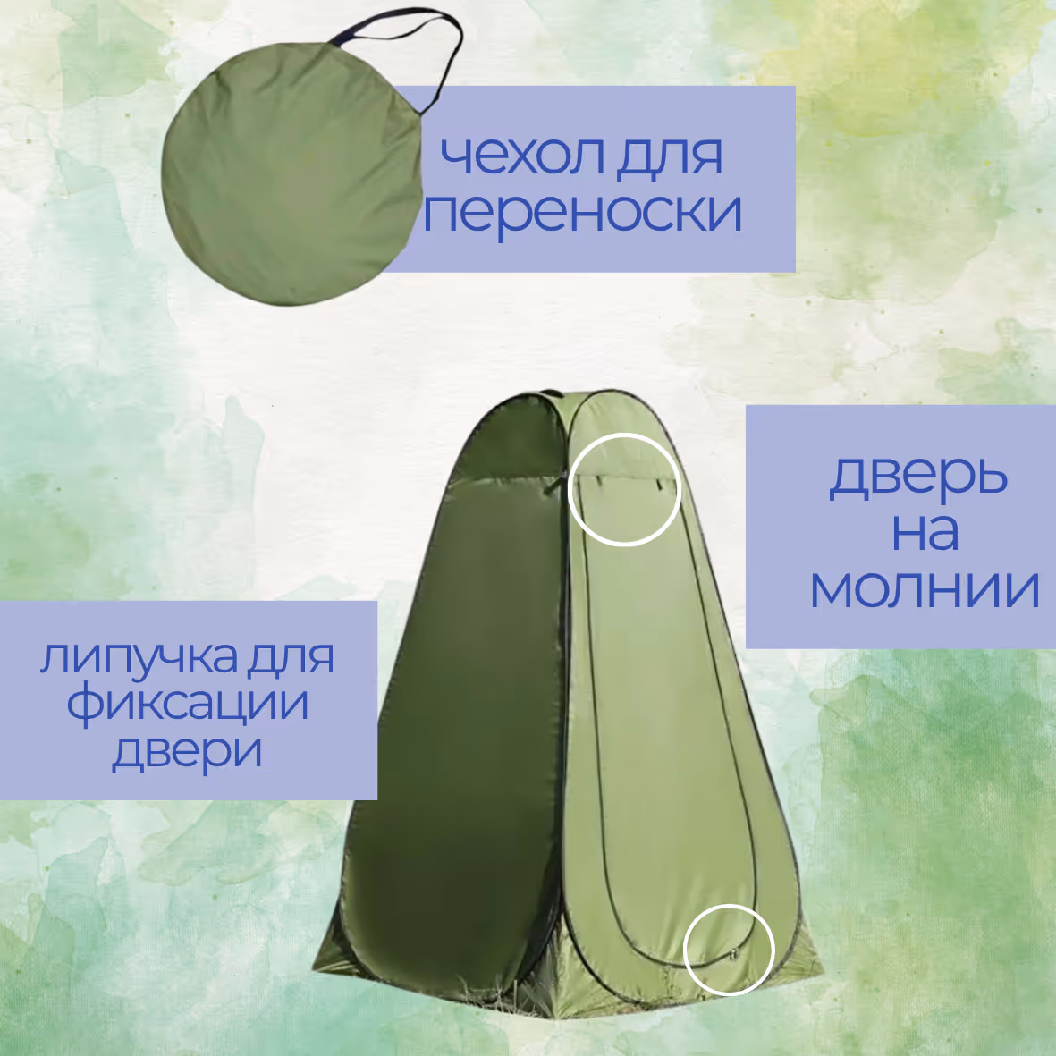 Компактная палатка в чехле