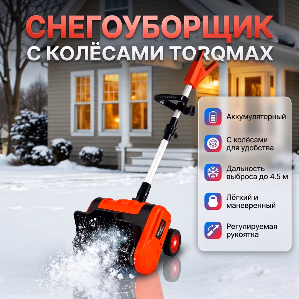 Снегоуборщик с колесами TORQMAX